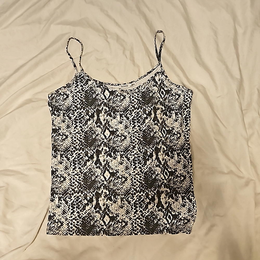 Snake print spaghetti strap top